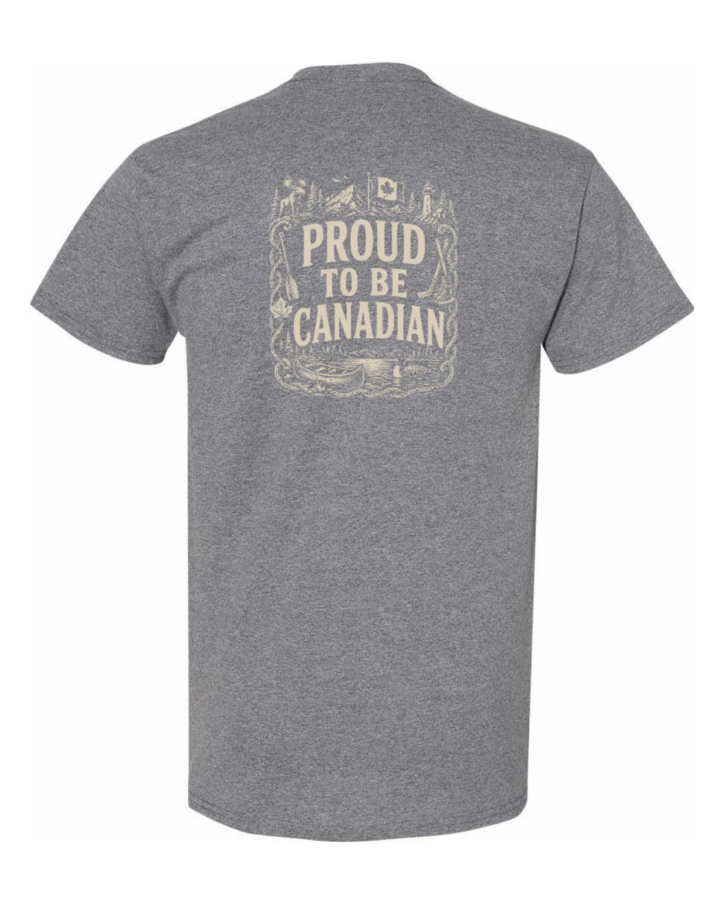 Proud To Be Canadian Folk Left Chest and Back  Men's Tee