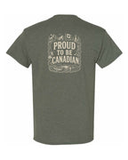 Proud To Be Canadian Folk Left Chest and Back  Men's Tee