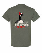 Lake Patrol Left Chest and Back Men's Tee in Heather Military Green - back