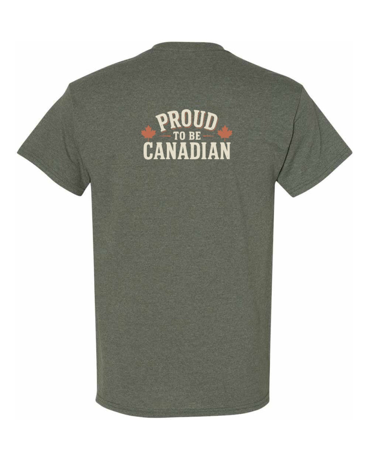 Proud To Be Canadian Sign Left Chest and Back  Men's Tee