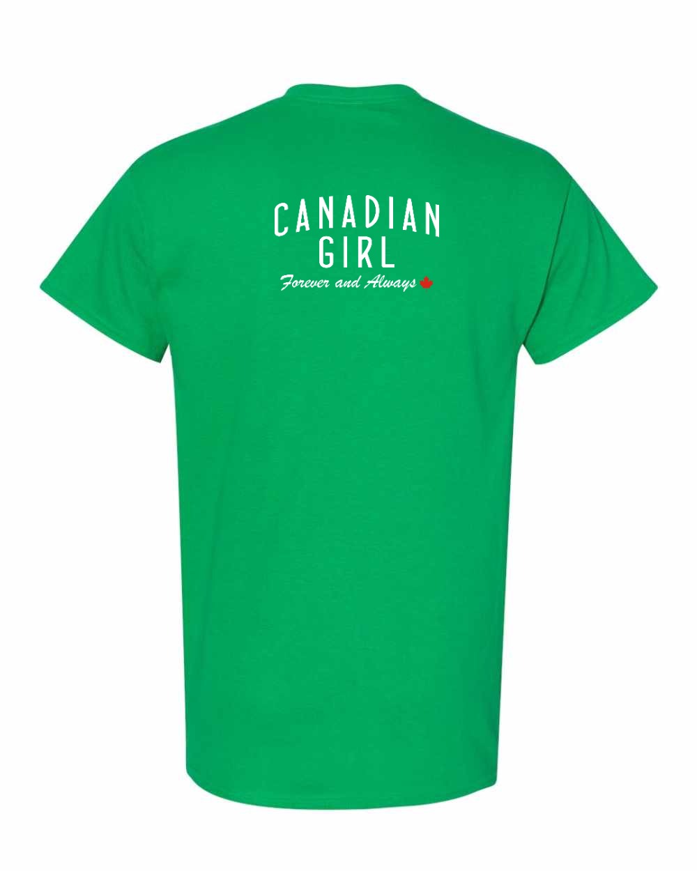 Canadian Girl Forever and Always Left Chest and Back Men's Tee