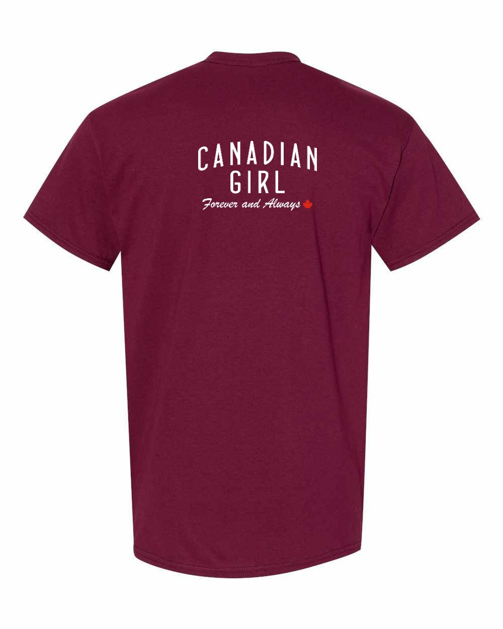 Canadian Girl Forever and Always Left Chest and Back Men's Tee