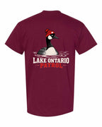Lake Patrol Left Chest and Back Men's Tee in Maroon - back