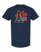 Mean and Nasty New Left Chest and Back Men's Tee in Navy - back