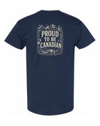 Proud To Be Canadian Folk Left Chest and Back  Men's Tee