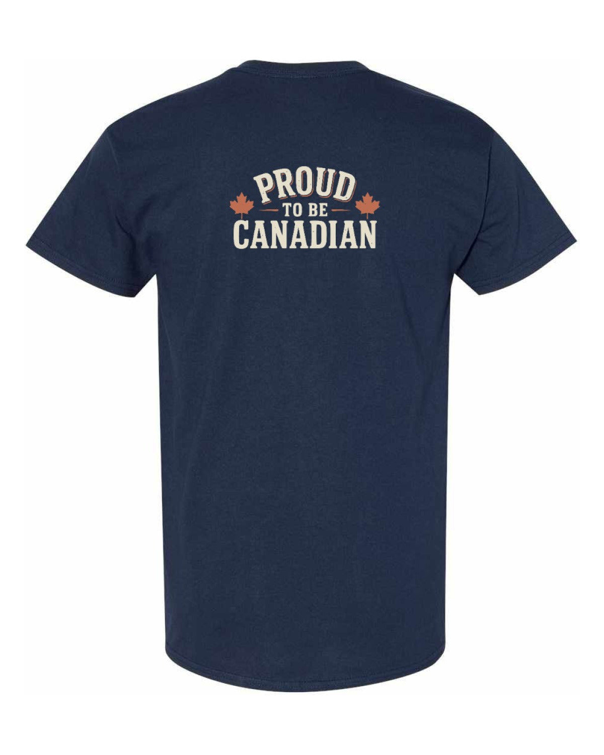 Proud To Be Canadian Sign Left Chest and Back  Men's Tee