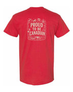 Proud To Be Canadian Folk Left Chest and Back  Men's Tee