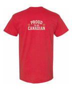 Proud To Be Canadian Sign Left Chest and Back  Men's Tee