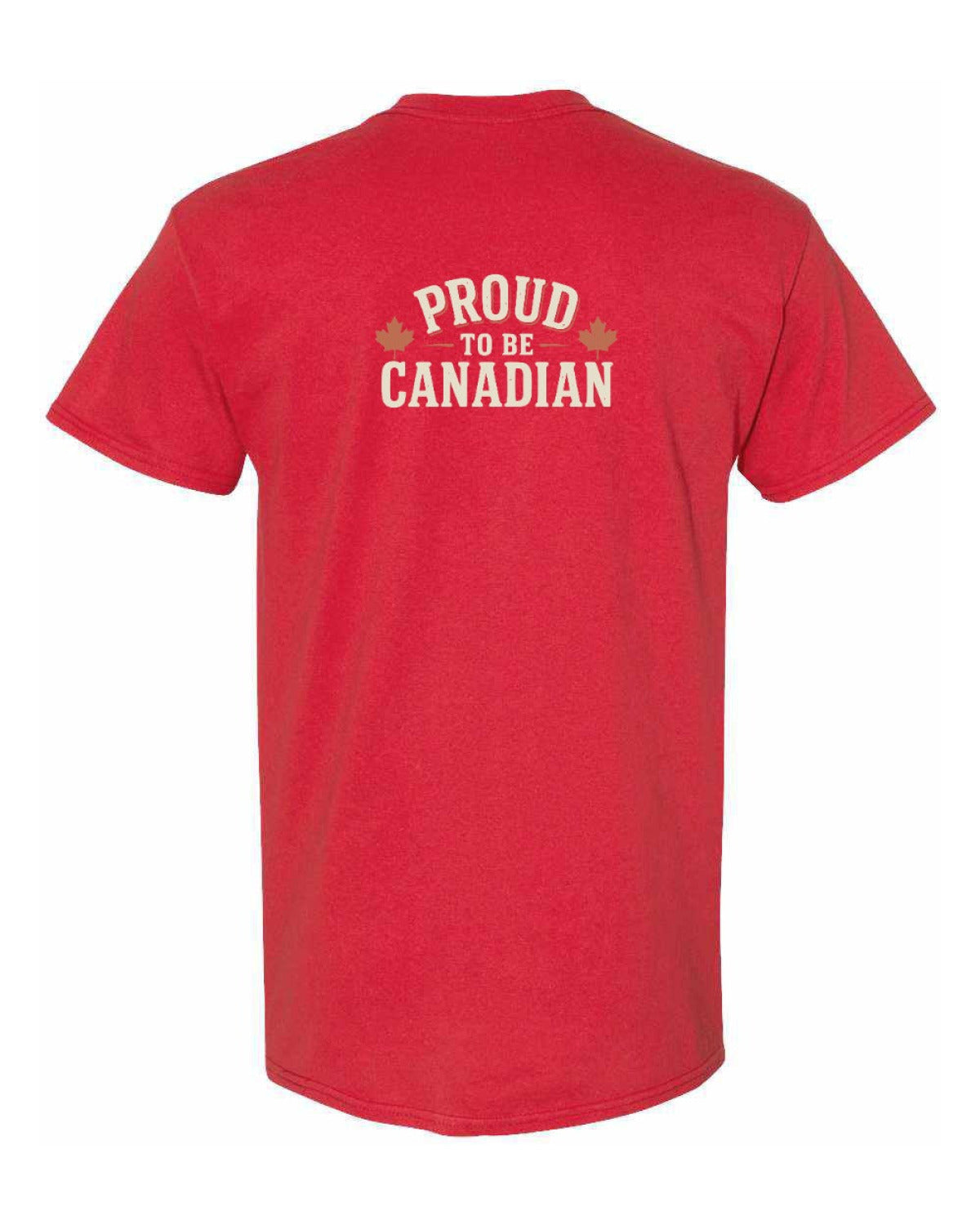 Proud To Be Canadian Sign Left Chest and Back  Men's Tee
