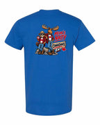 Mean and Nasty New Left Chest and Back Men's Tee in Royal - back