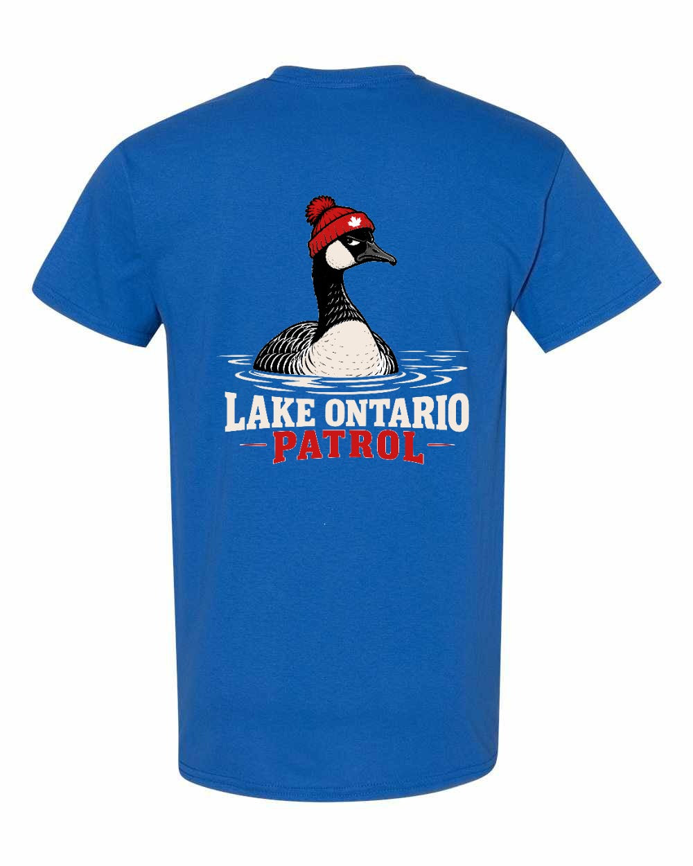 Lake Patrol Left Chest and Back Men's Tee in Royal - back