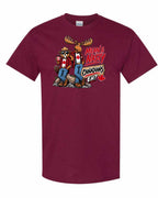 Mean and Nasty New Full Front Men's Tee in Maroon