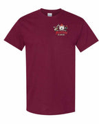We Tried Nice New Left Chest and Back Men's Tee in Maroon