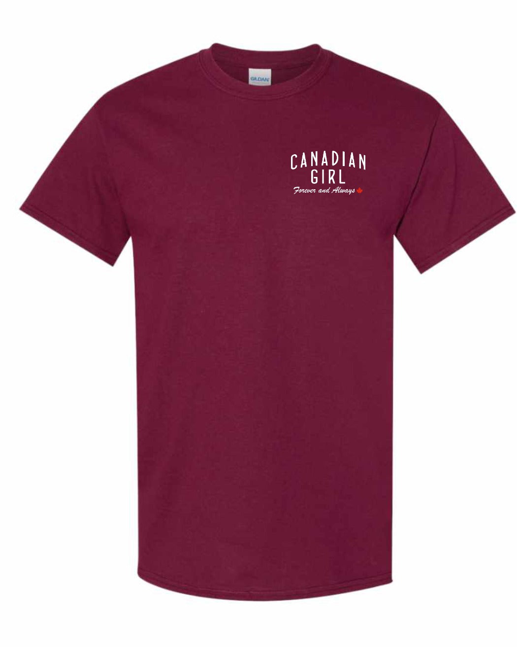Canadian Girl Forever and Always Left Chest Men's Tee
