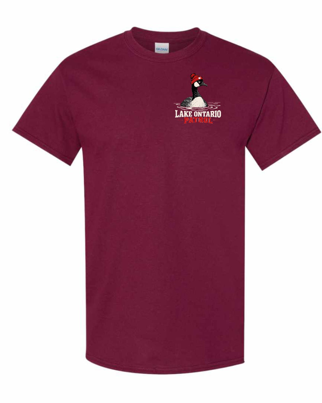 Lake Patrol Left Chest and Back Men's Tee in Maroon
