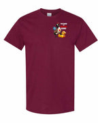 Poked the Wrong Goose Left Chest and Back Men's Tee in Maroon