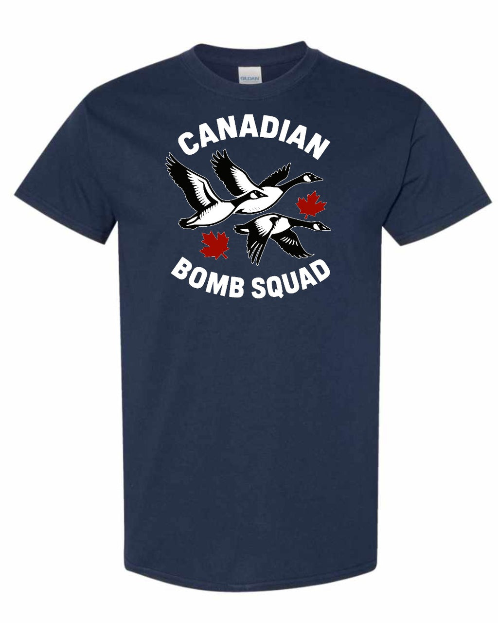 Canadian Bomb Squad Cropped Men's Tee in Navy