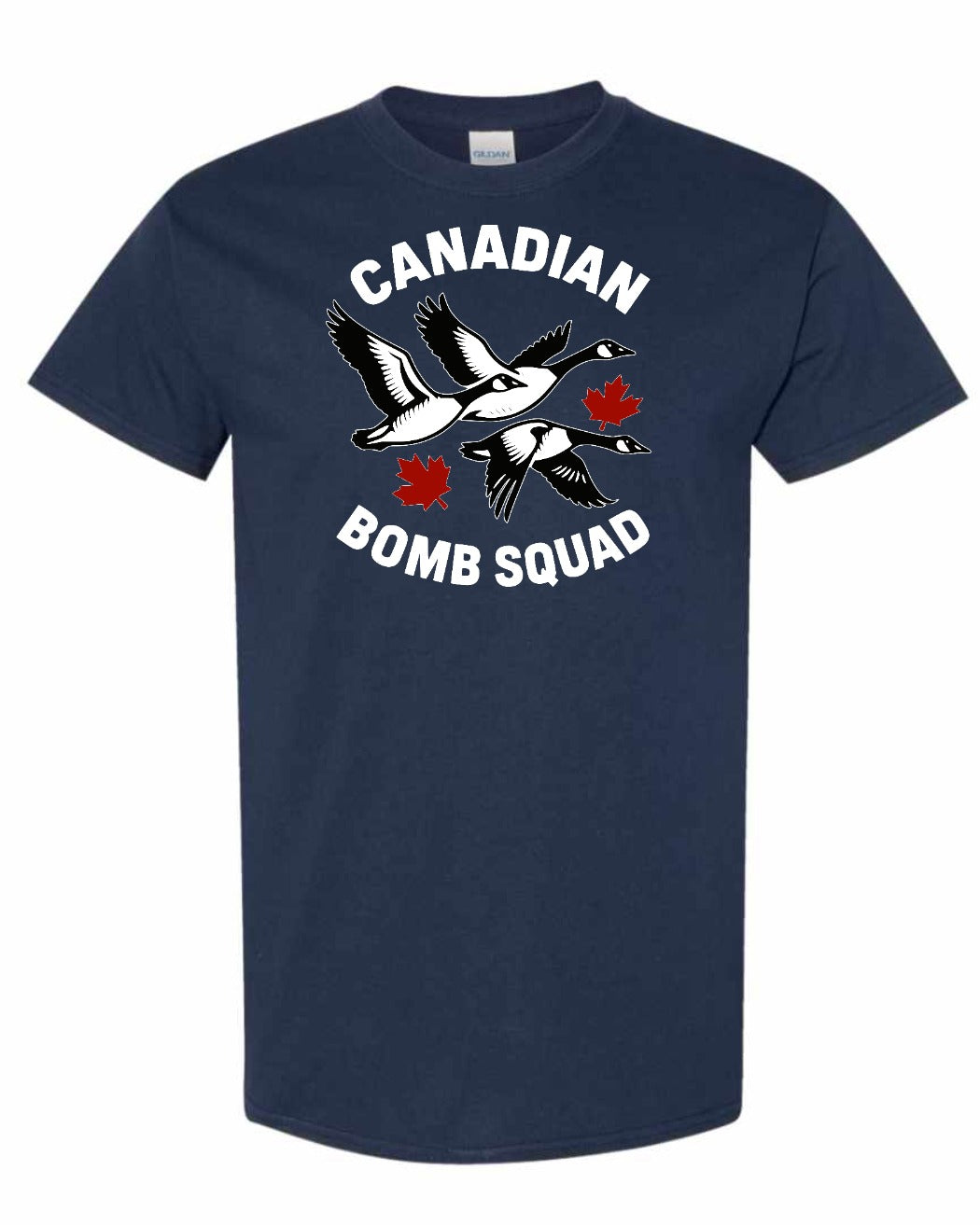 Canadian Bomb Squad Cropped Men's Tee in Navy