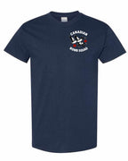Canadian Bomb Squad Cropped Left Chest and Back Men's Tee in Navy