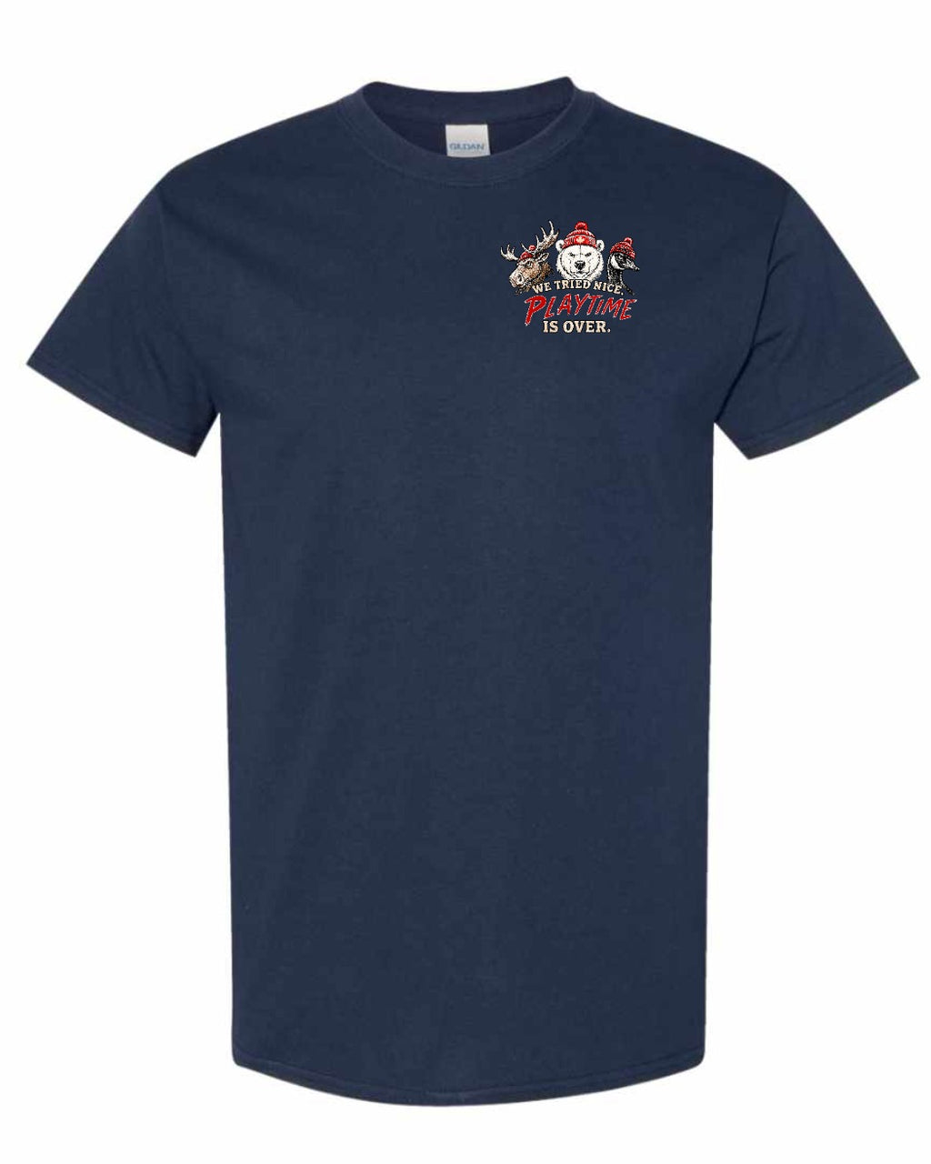 We Tried Nice New Left Chest and Back Men's Tee in Navy