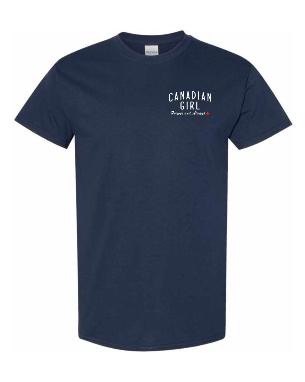 Canadian Girl Forever and Always Left Chest and Back  Men's Tee