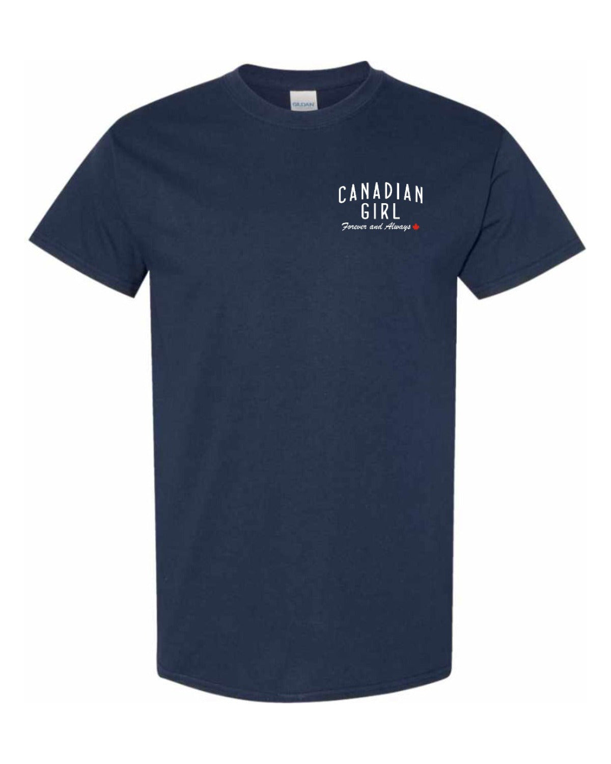 Canadian Girl Forever and Always Left Chest and Back  Men's Tee