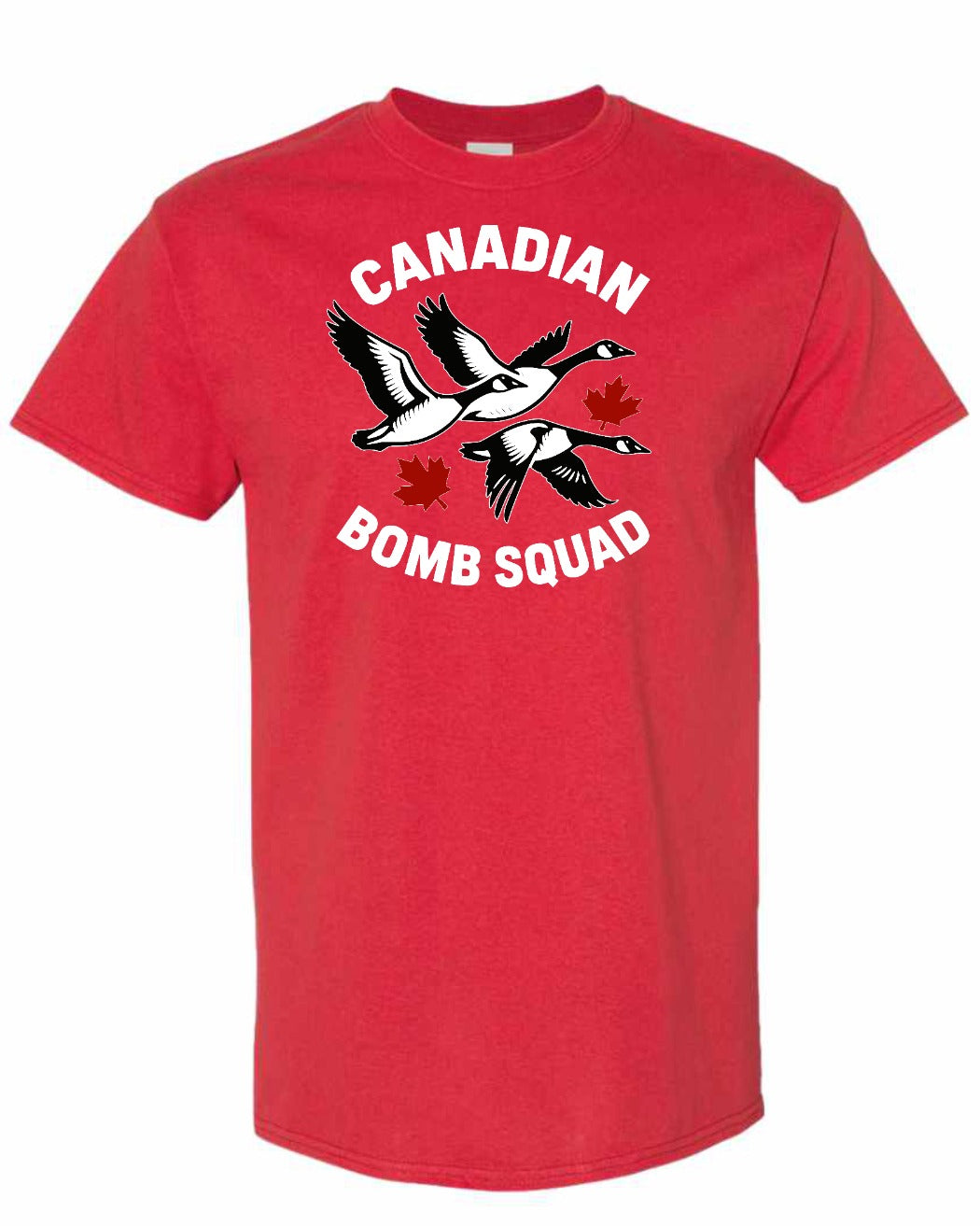 Canadian Bomb Squad Cropped Men's Tee in Red
