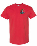 Mean and Nasty New Left Chest and Back Men's Tee in Red