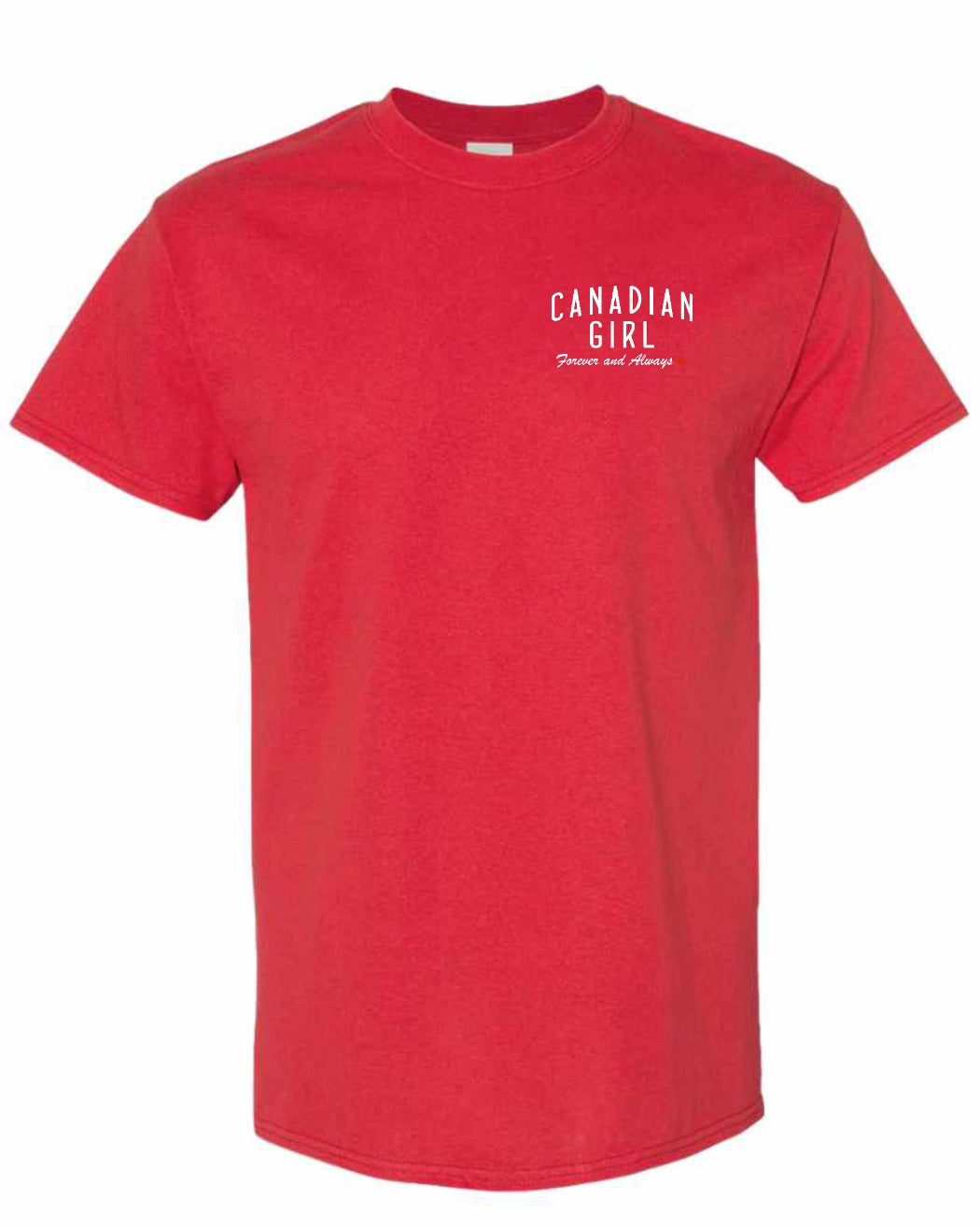 Canadian Girl Forever and Always Left Chest Men's Tee