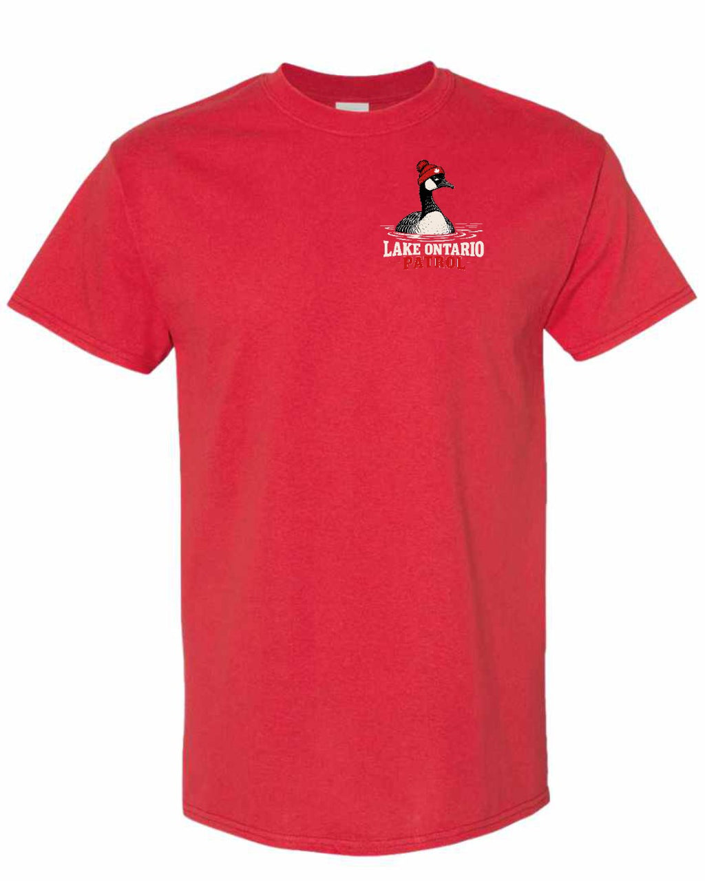 Lake Patrol Left Chest and Back Men's Tee in Red