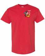 Poked the Wrong Goose Left Chest and Back Men's Tee in Red