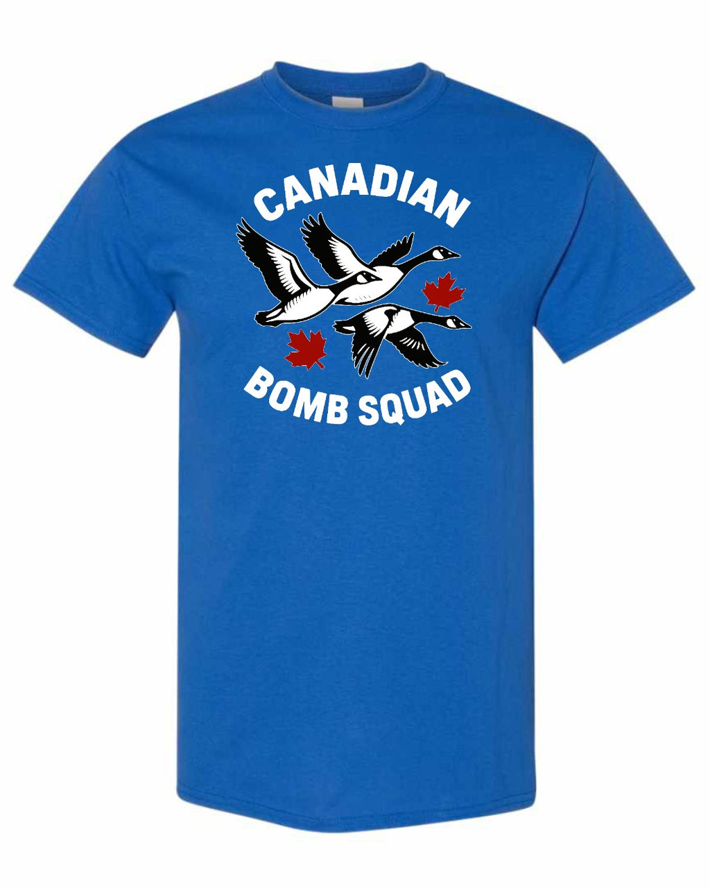 Canadian Bomb Squad Cropped Men's Tee in Royal