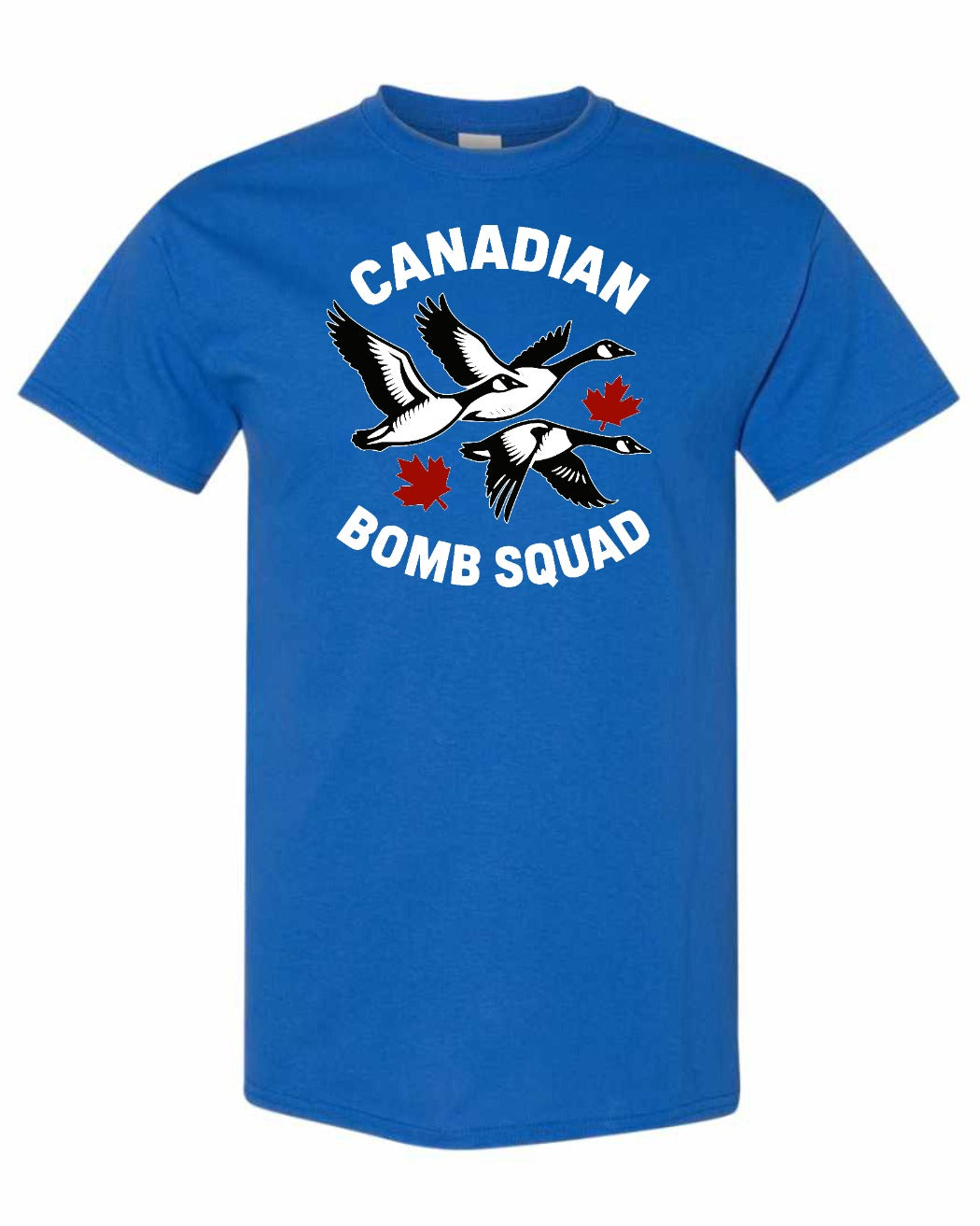 Canadian Bomb Squad Cropped Men's Tee in Royal