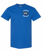 Canadian Bomb Squad Cropped Left Chest and Back Men's Tee in Royal