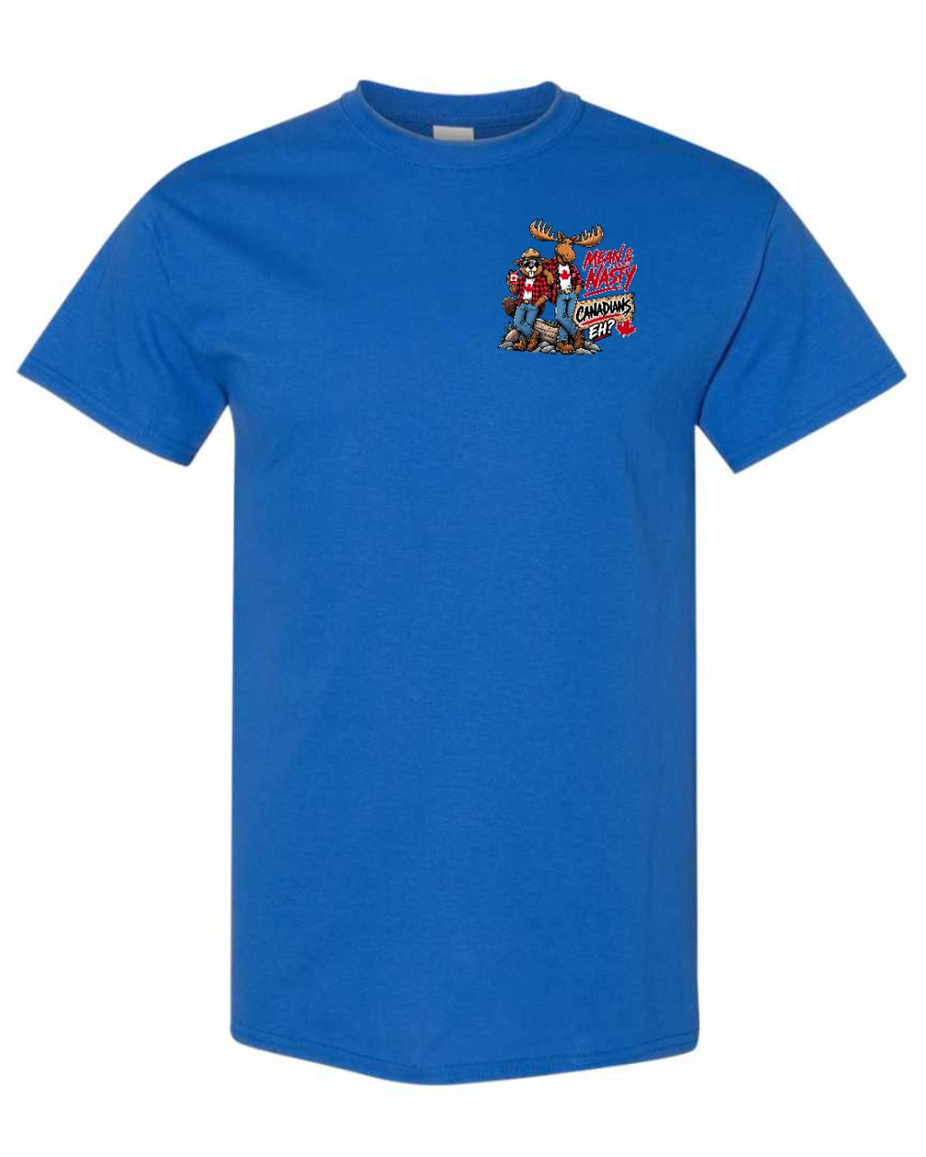 Mean and Nasty New Left Chest and Back Men's Tee in Royal