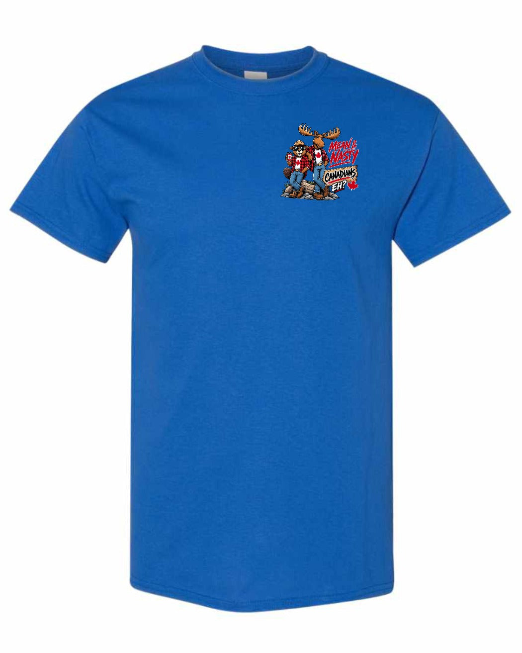 Mean and Nasty New Left Chest and Back Men's Tee in Royal