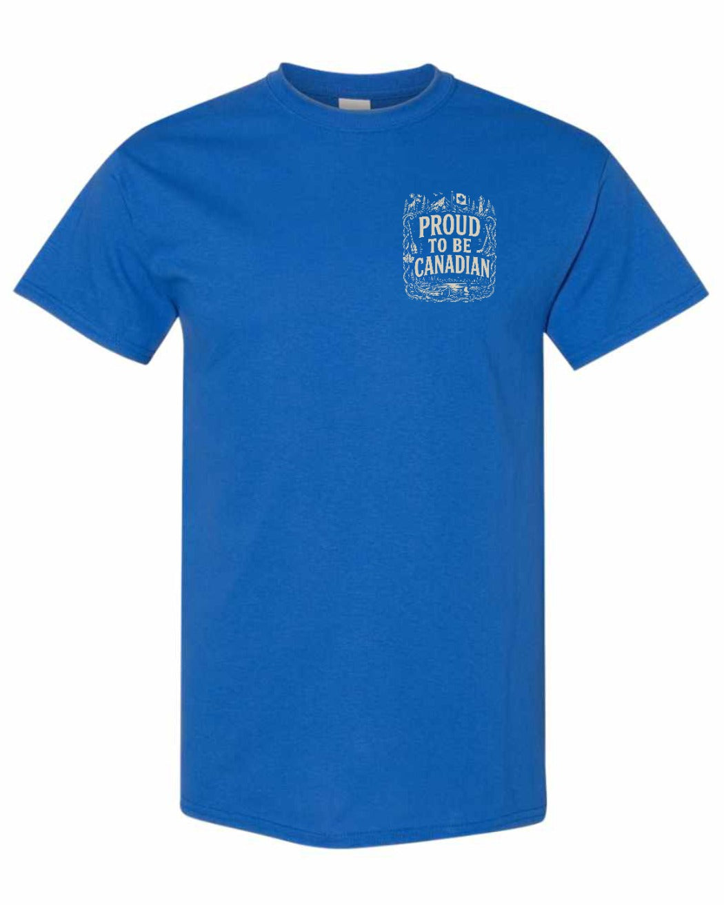 Proud To Be Canadian Folk Left Chest  Men's Tee