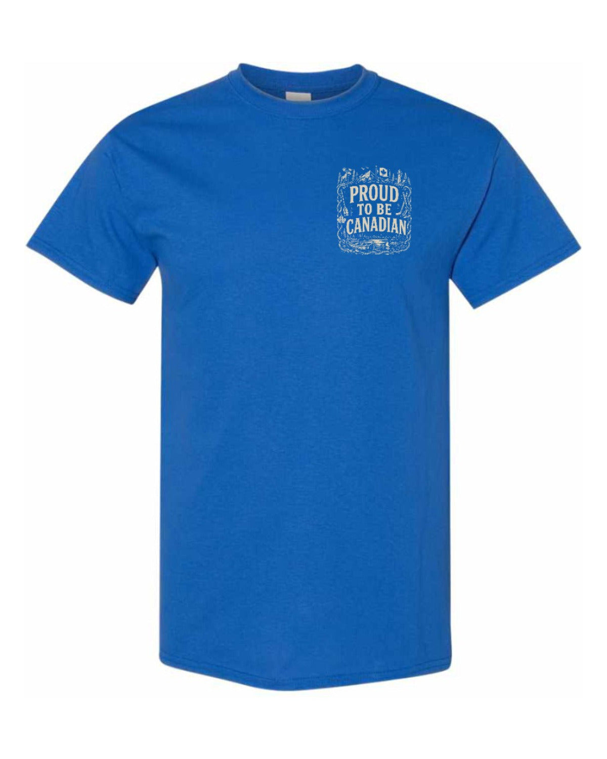Proud To Be Canadian Folk Left Chest and Back  Men's Tee