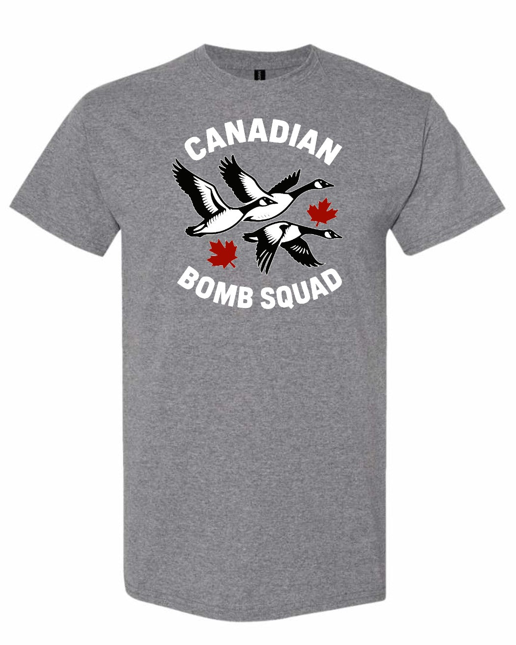Canadian Bomb Squad Cropped Men's Tee in Graphite Heather