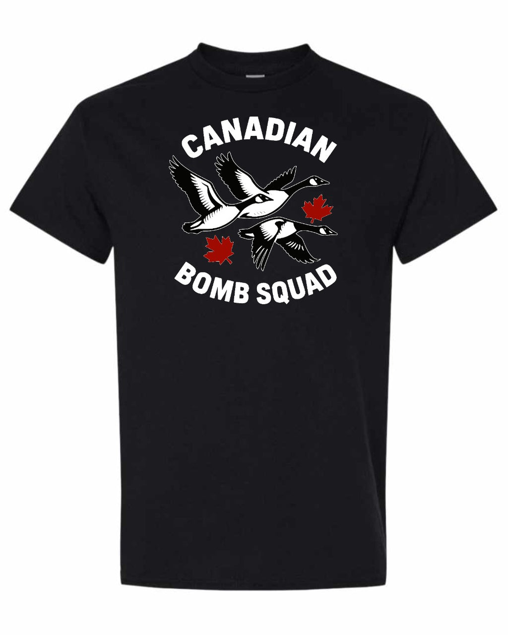 Canadian Bomb Squad Cropped Men's Tee in Black