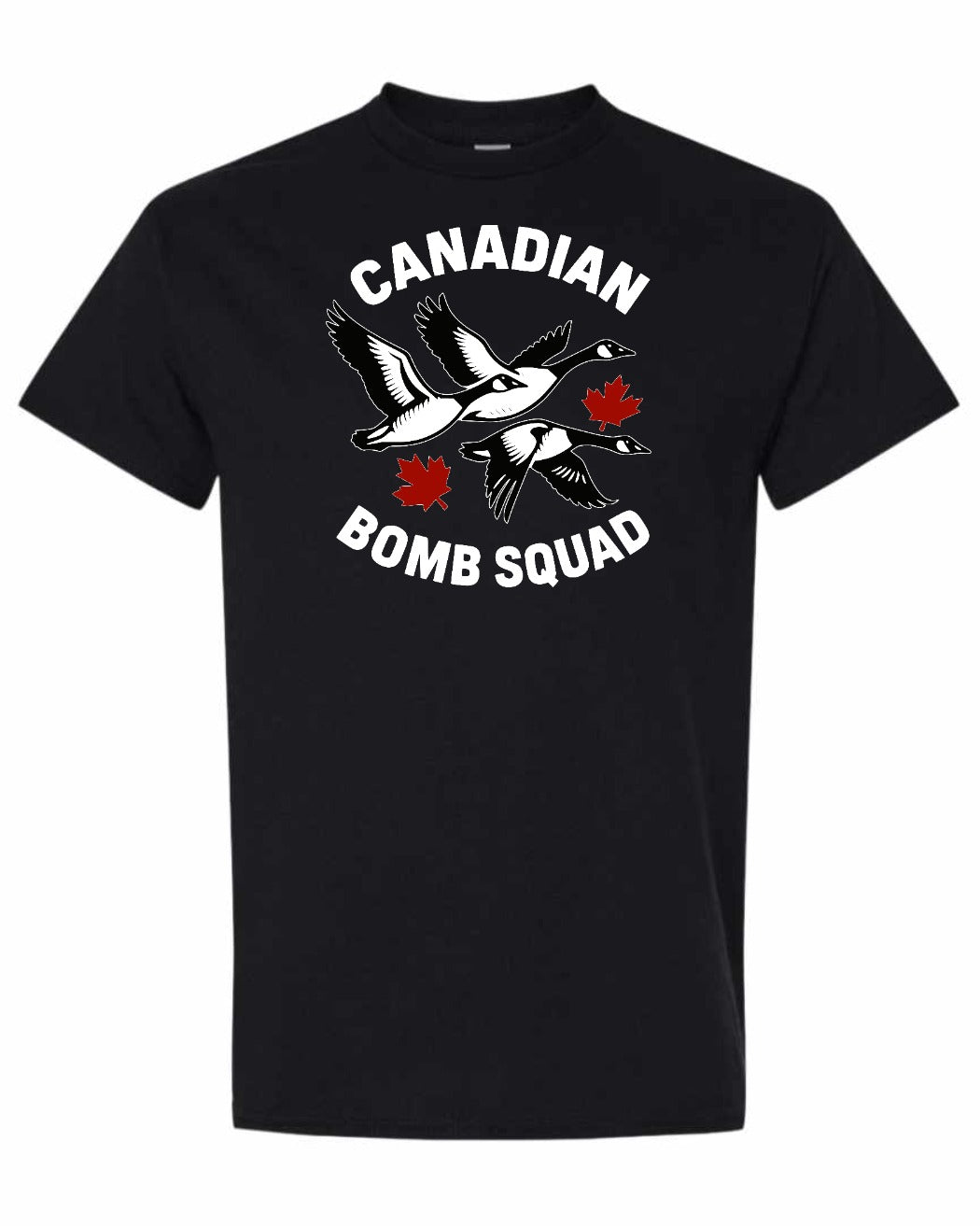 Canadian Bomb Squad Cropped Men's Tee in Black
