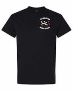 Canadian Bomb Squad Cropped Left Chest and Back Men's Tee in Black