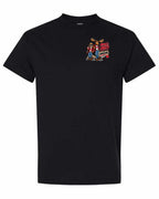 Mean and Nasty New Left Chest and Back Men's Tee in Black