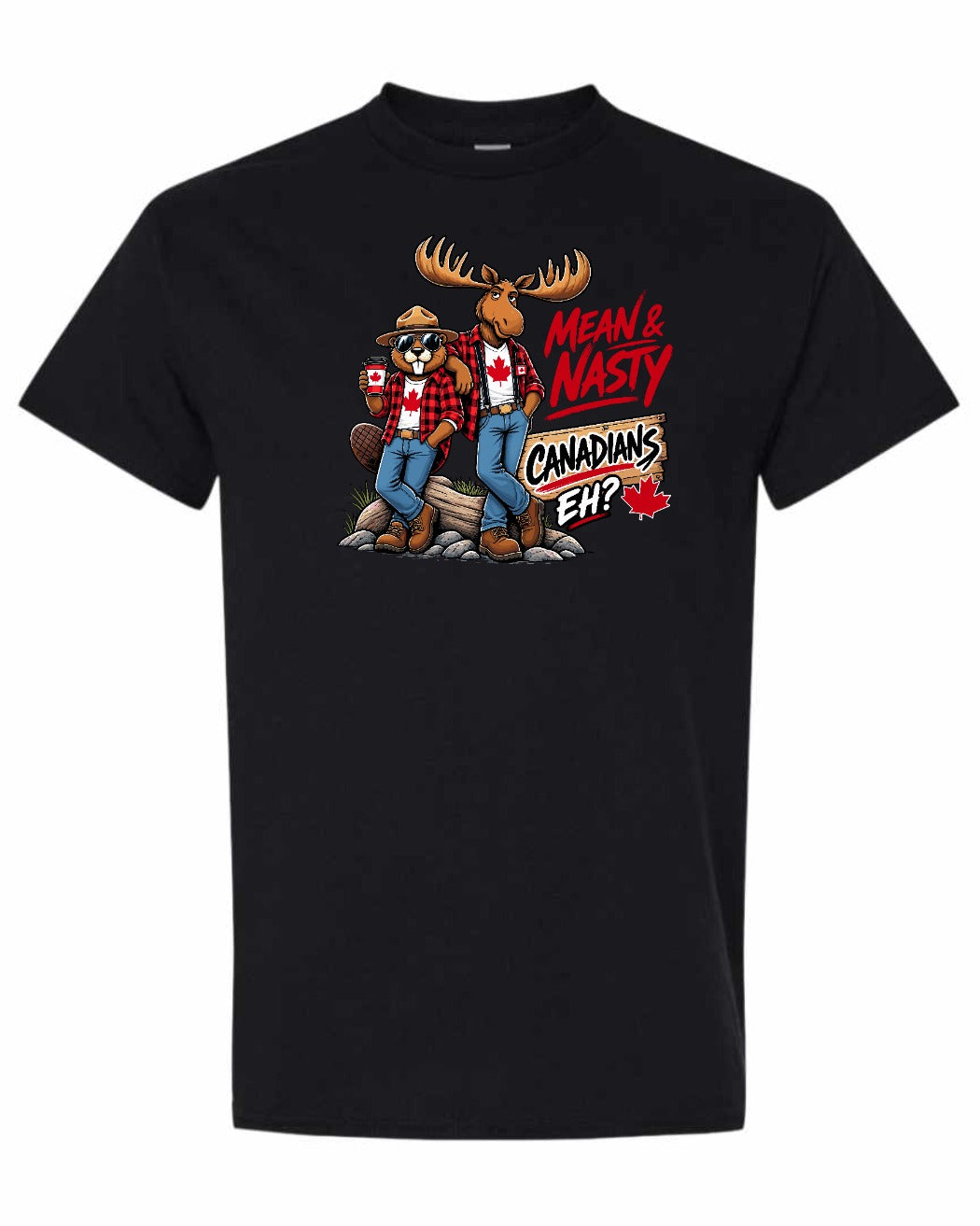 New Mean and Nasty Canadians Men's Tee in Black