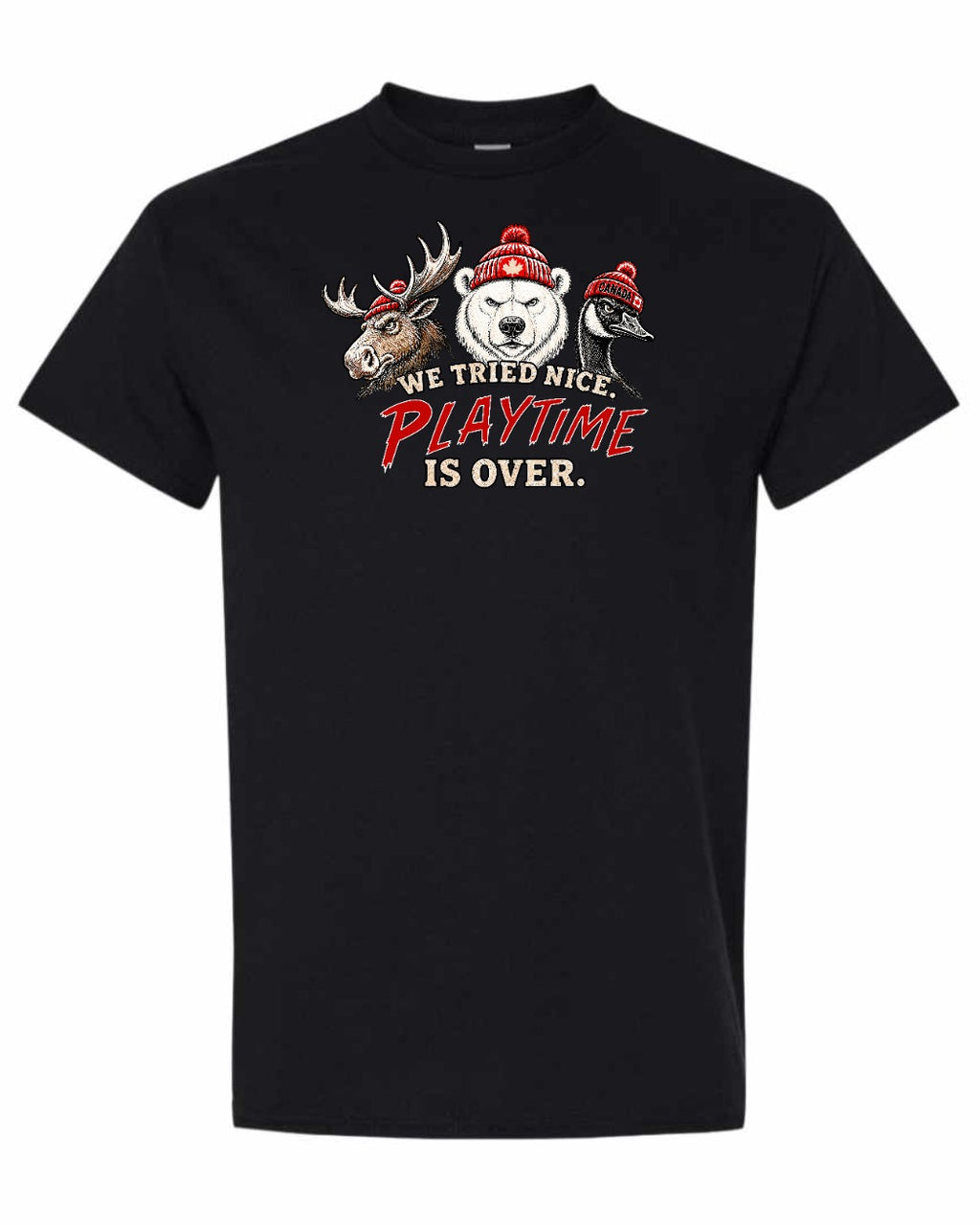 We Tried Nice New Full Front Men's Tee in Black
