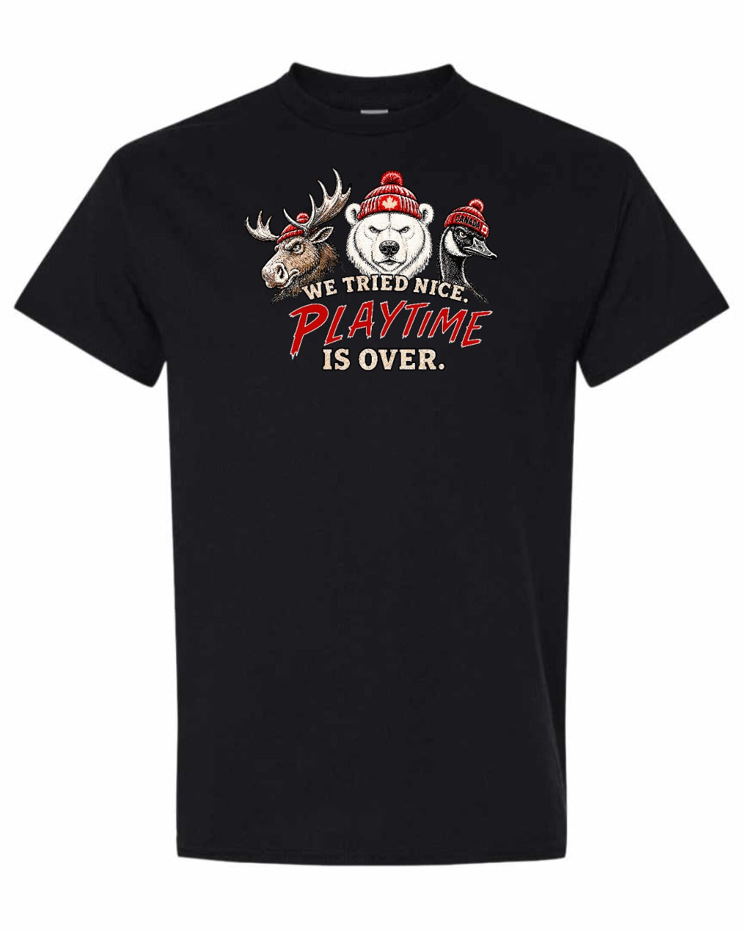 We Tried Nice New Full Front Men's Tee in Black