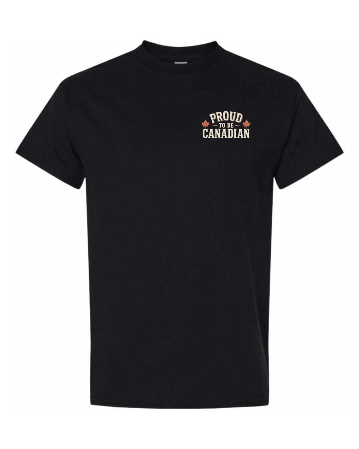 Proud To Be Canadian Sign Left Chest and Back  Men's Tee