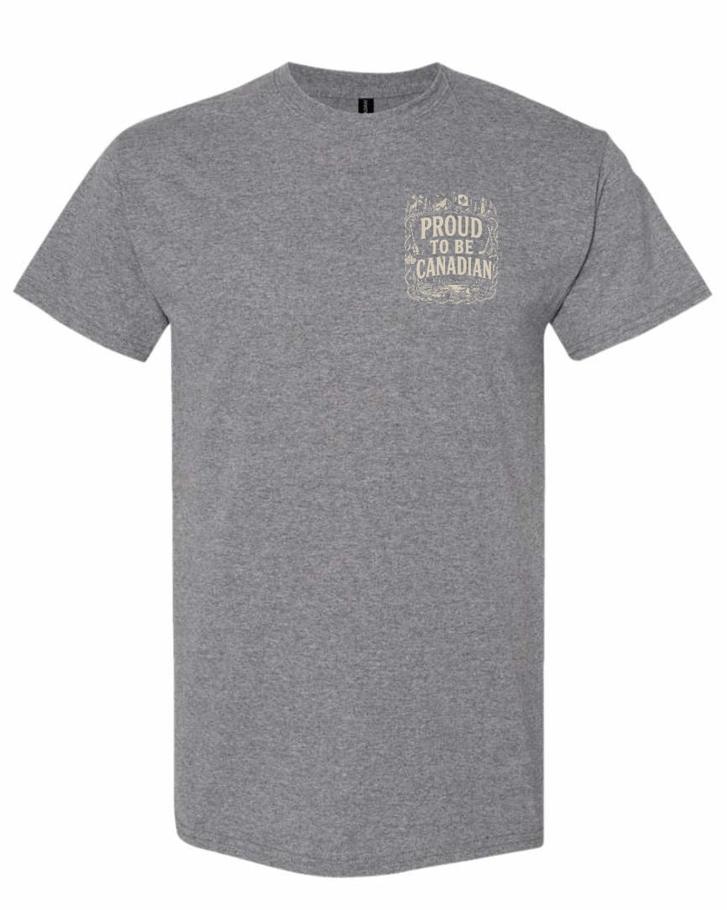 Proud To Be Canadian Folk Left Chest  Men's Tee