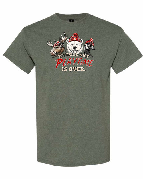 Playtime is Over Full Front Men's Tee
