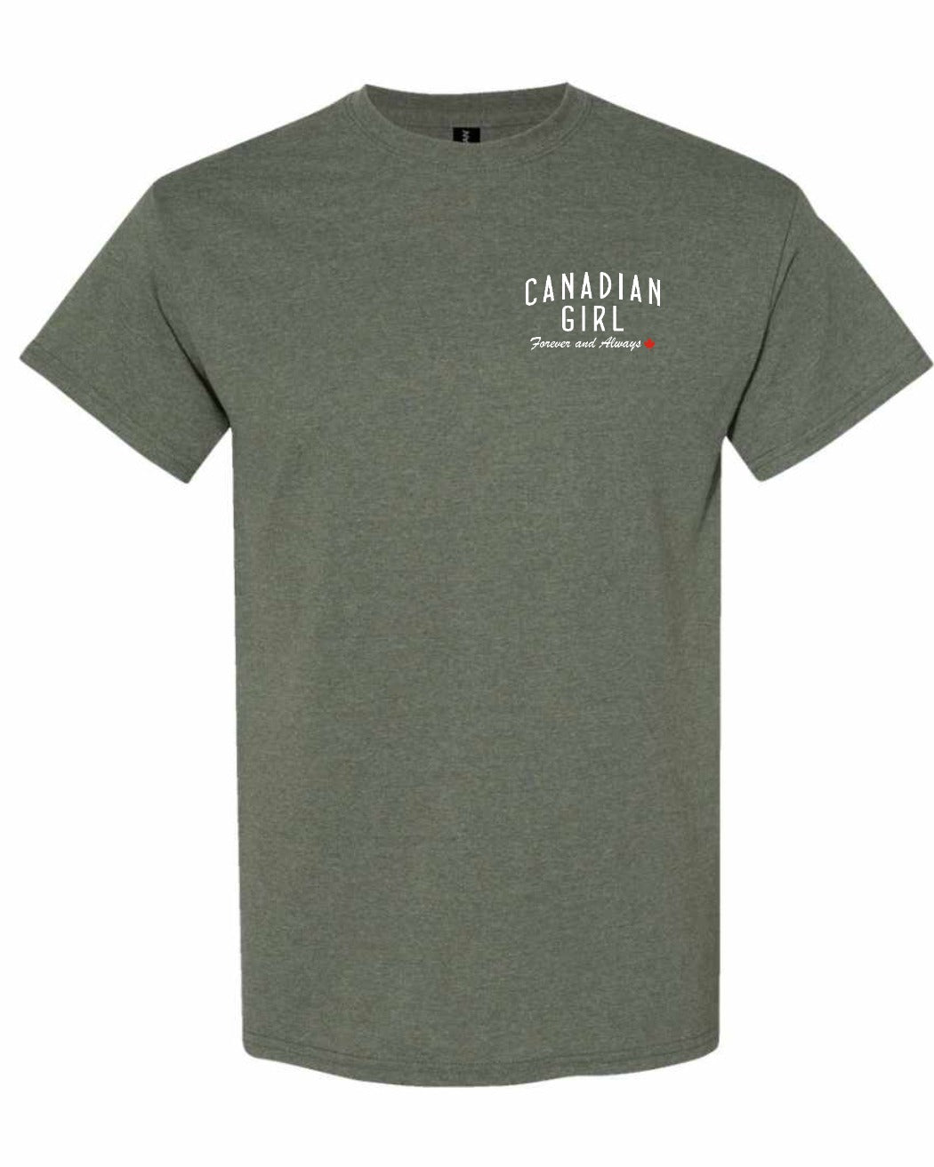 Canadian Girl Forever and Always Left Chest Men's Tee
